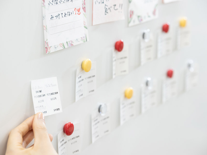 購入いただいたチケットはホワイトボードへ